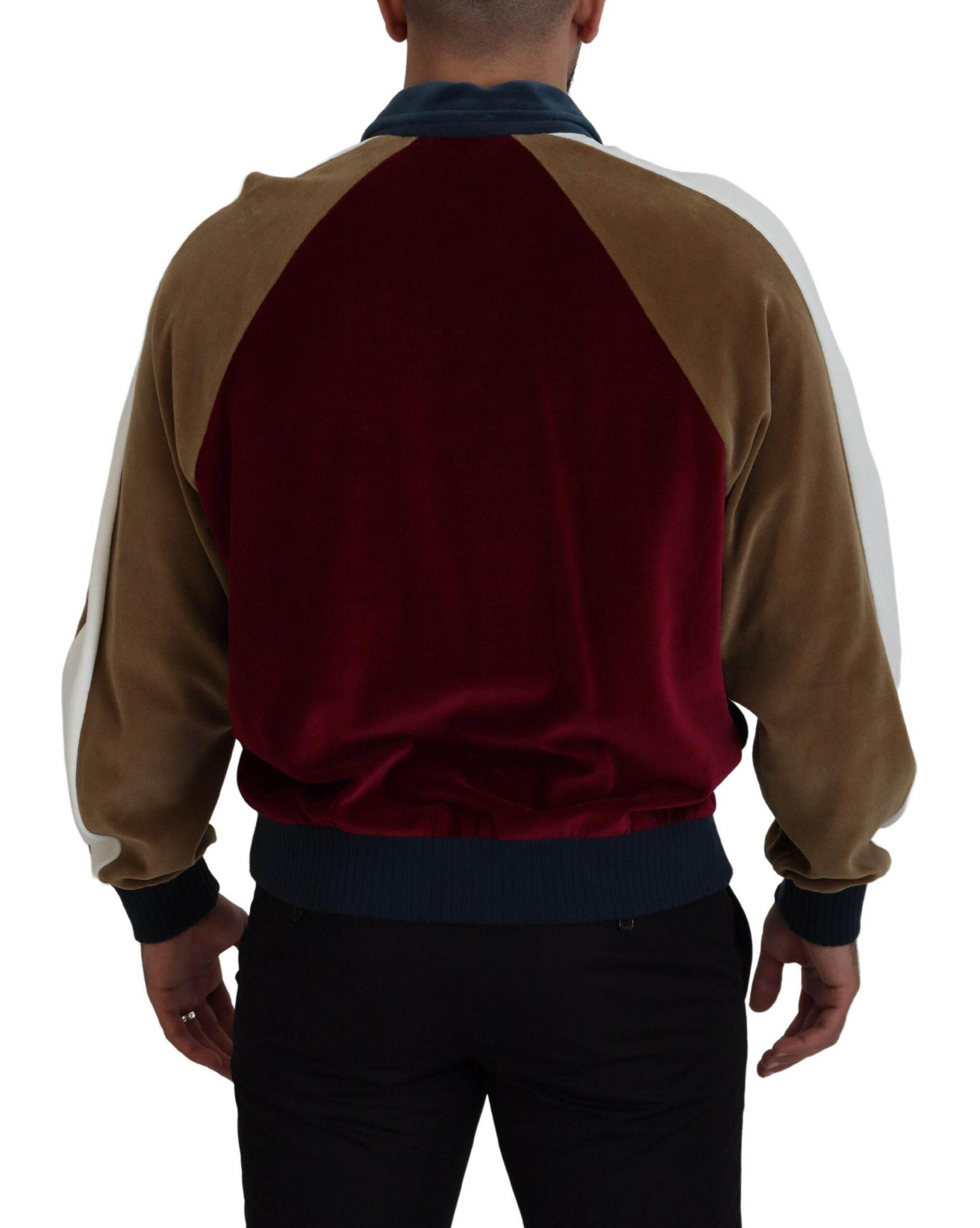 Dolce & Gabbana Multicolor Cotton Collared Pullover Sweater - Hilstor