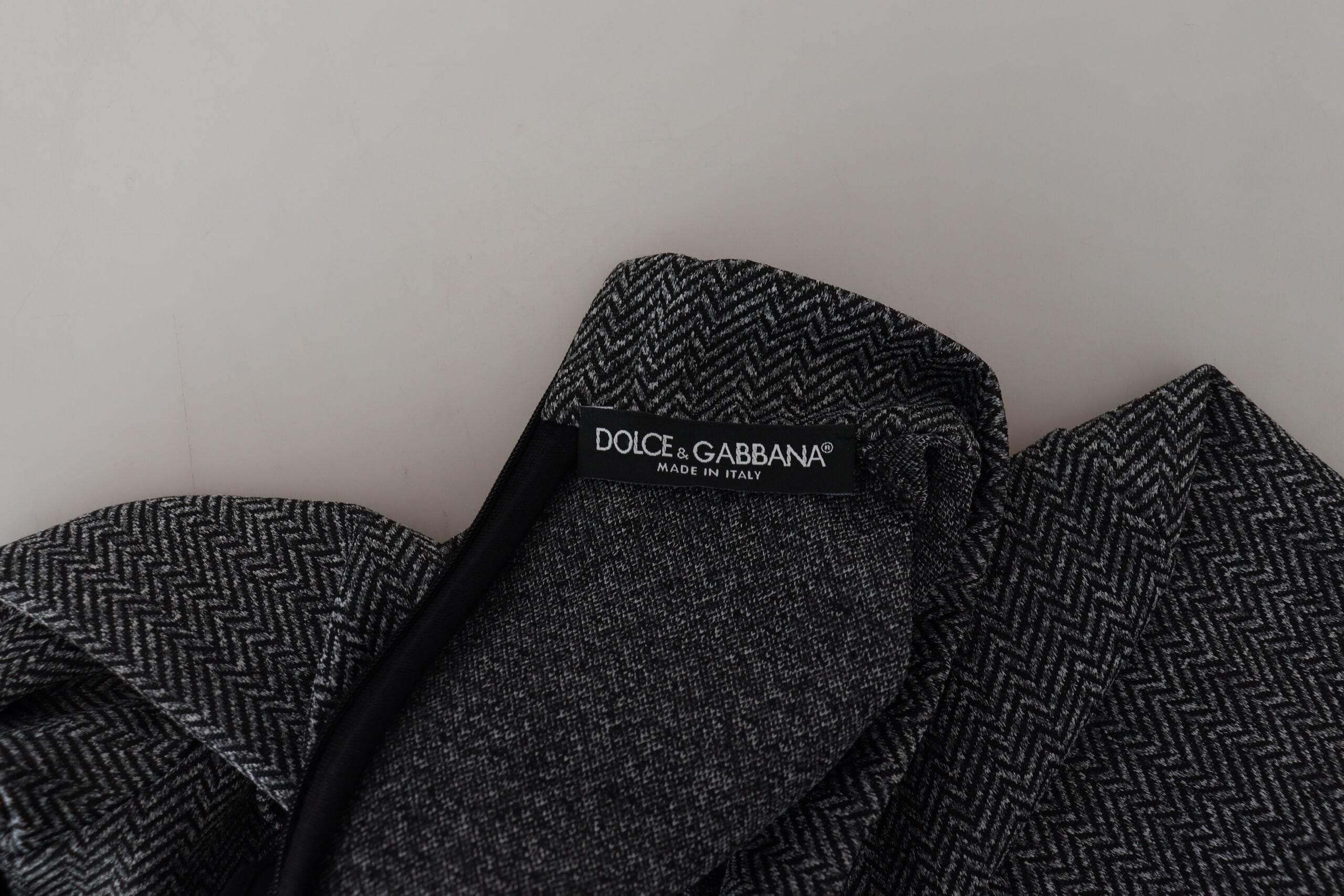 Dolce & Gabbana Dark Gray Nylon Turtleneck Pullover Sweater - Hilstor