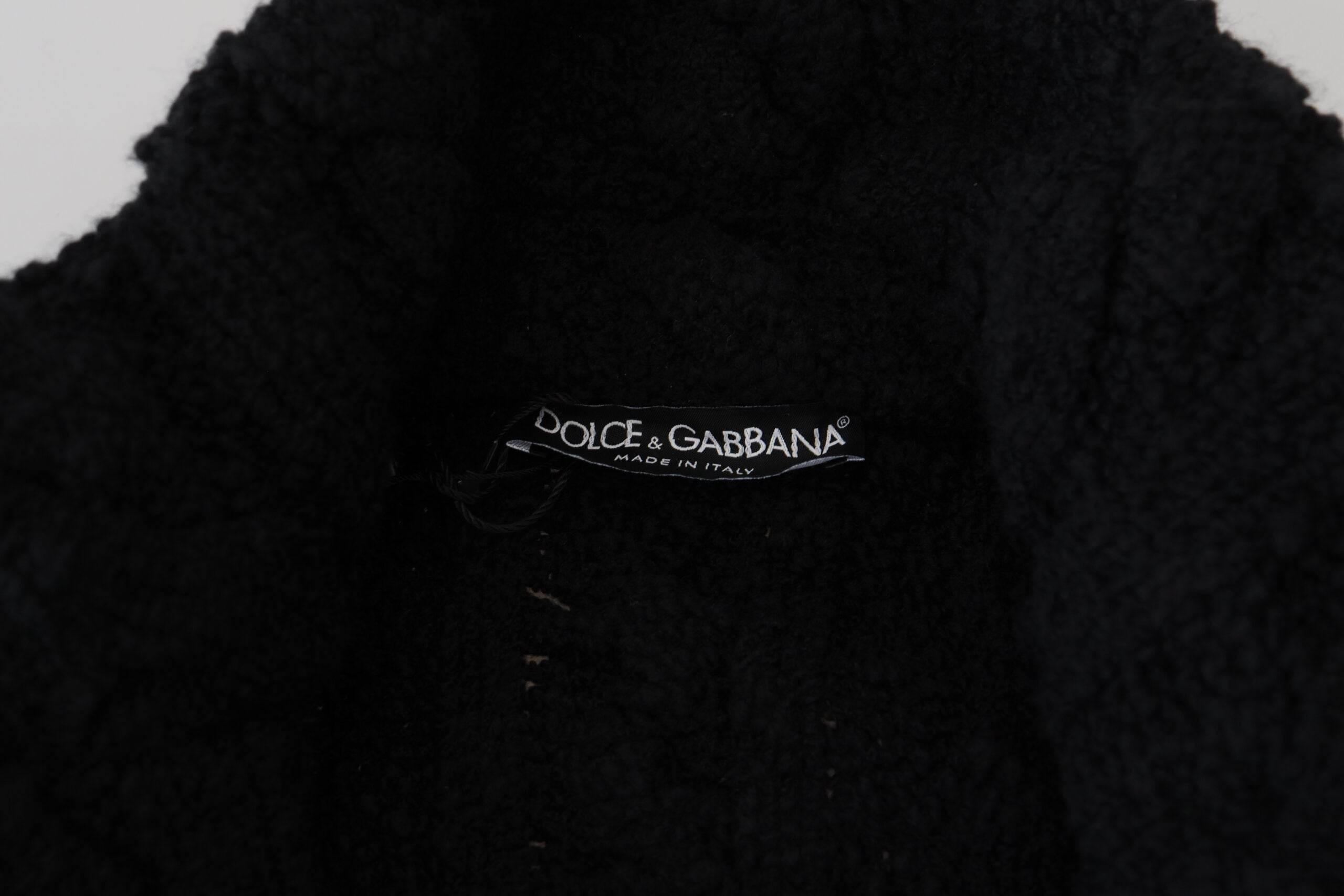 Dolce & Gabbana Black Wool Knit Button Cardigan Sweater - Hilstor
