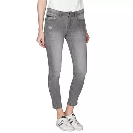 Yes Zee Gray Cotton Women's Jeggings - Hilstor