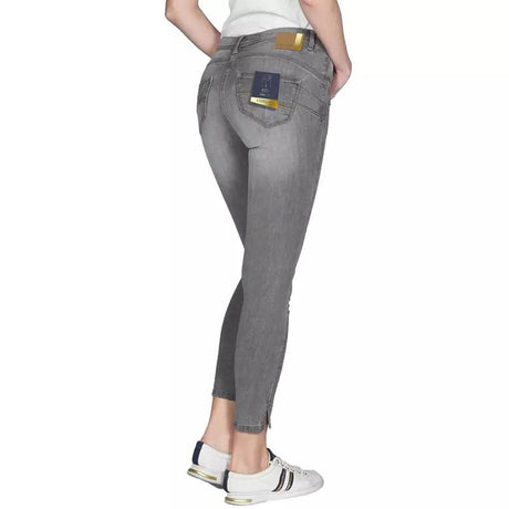 Yes Zee Gray Cotton Women's Jeggings - Hilstor