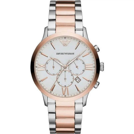 Emporio Armani Elegant Two-Tone Timepiece for Men - Hilstor