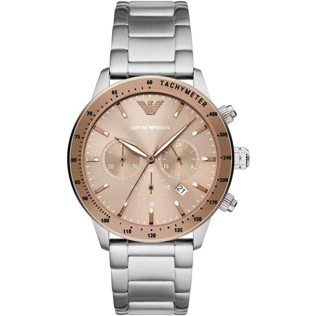 Emporio Armani Classic Chronograph Steel Men's Watch - Hilstor