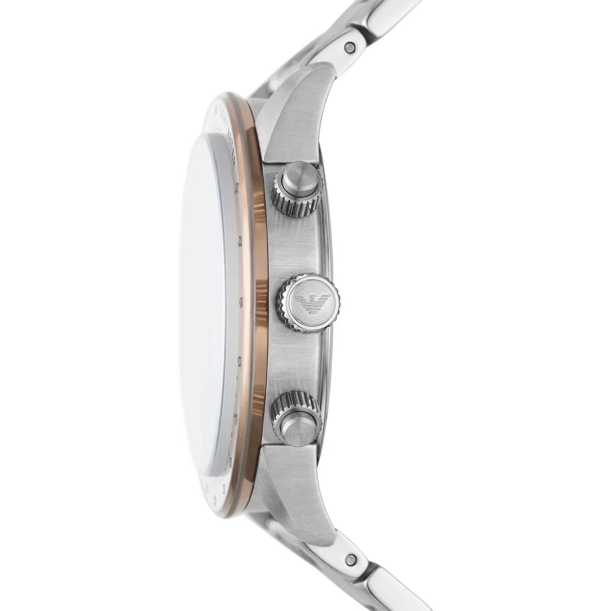 Emporio Armani Classic Chronograph Steel Men's Watch - Hilstor
