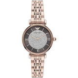 Emporio Armani Elegant Rose Gold-Tone Ladies Watch - Hilstor