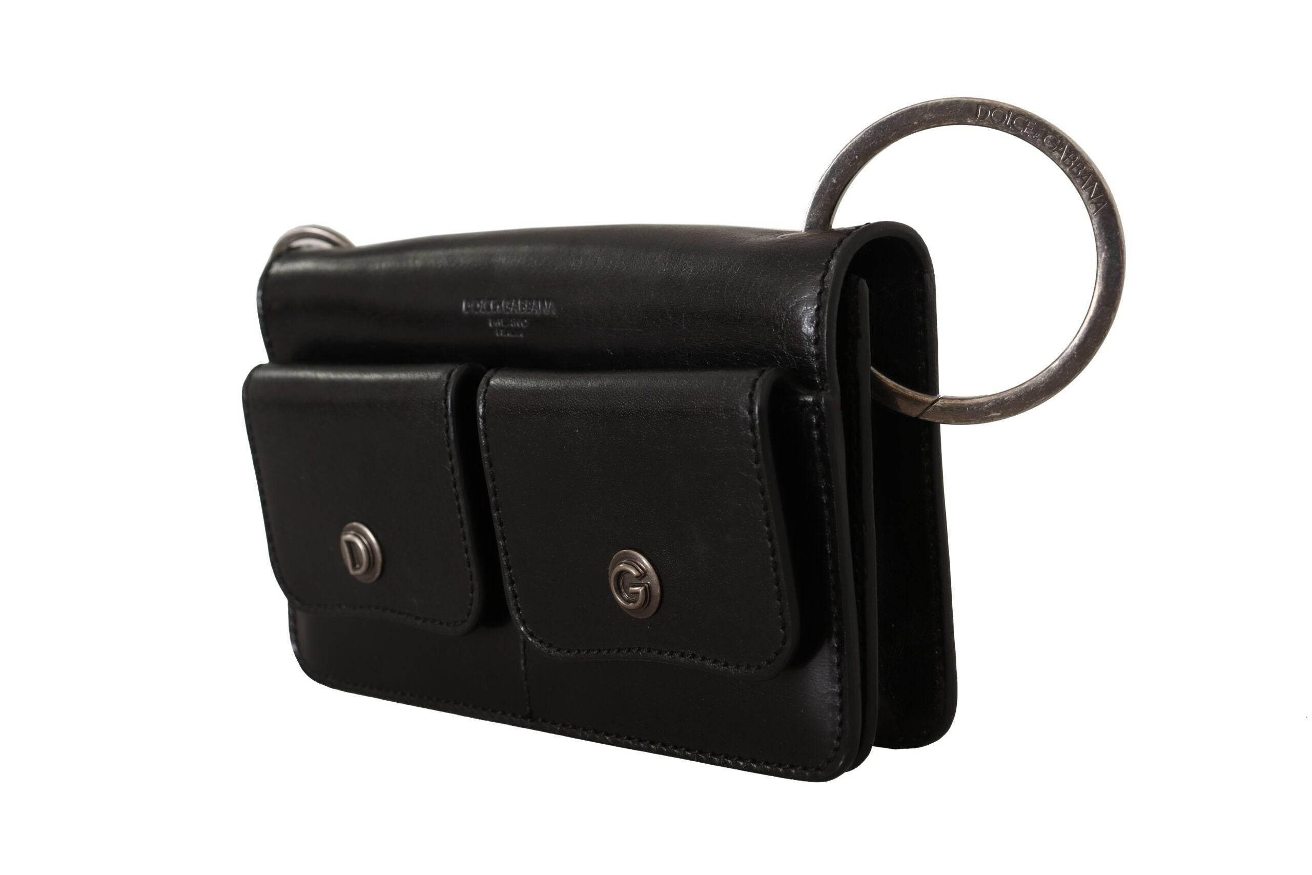 Dolce & Gabbana Elegant Mini Leather Wallet in Timeless Black - Hilstor