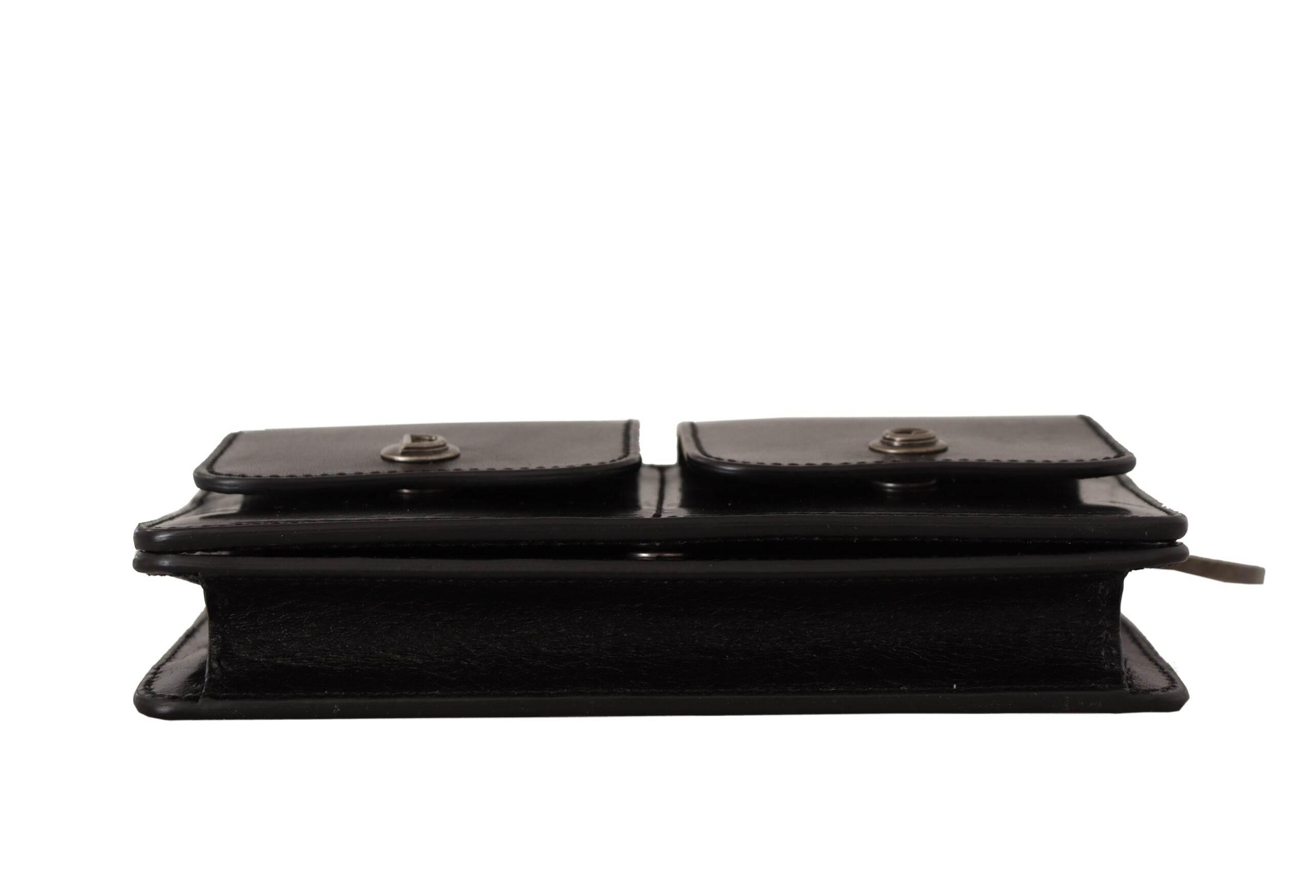 Dolce & Gabbana Elegant Mini Leather Wallet in Timeless Black - Hilstor