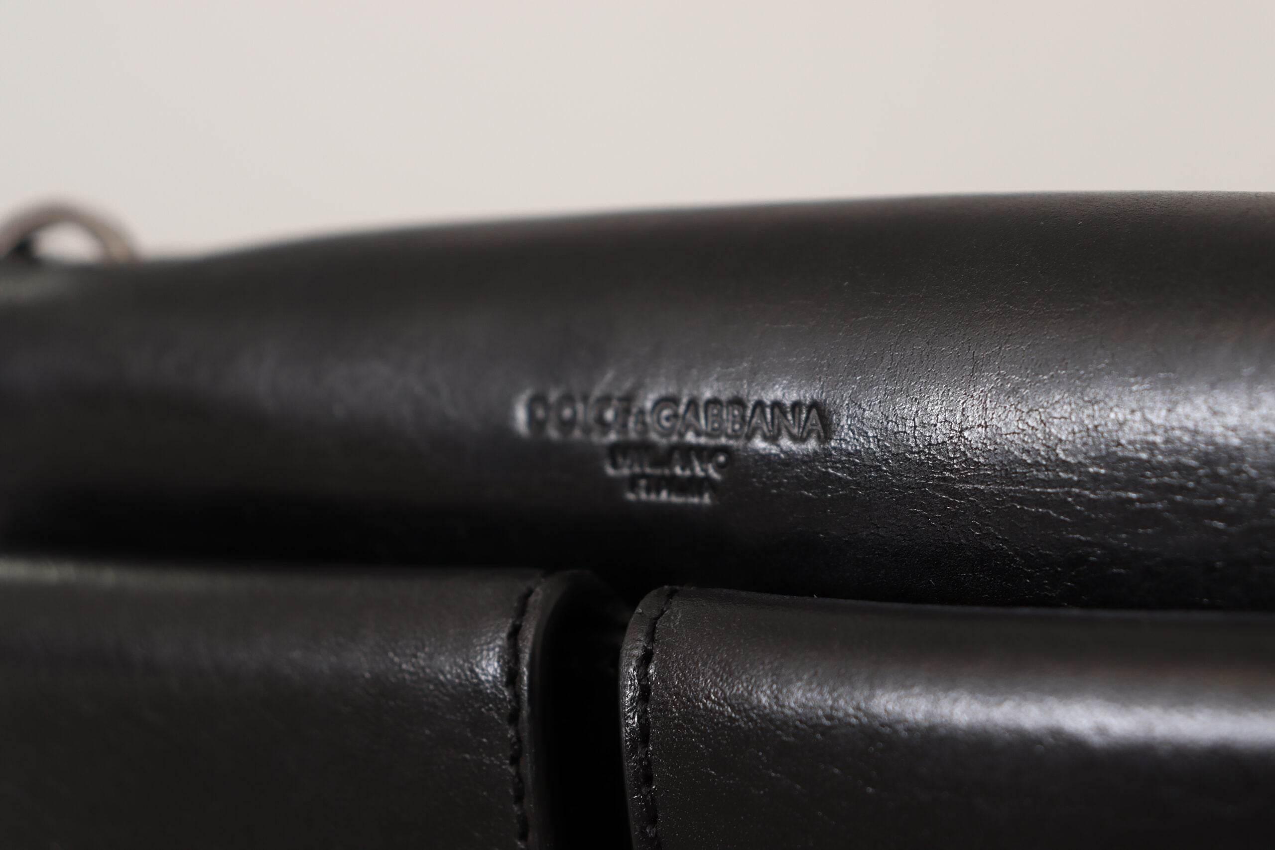 Dolce & Gabbana Elegant Mini Leather Wallet in Timeless Black - Hilstor