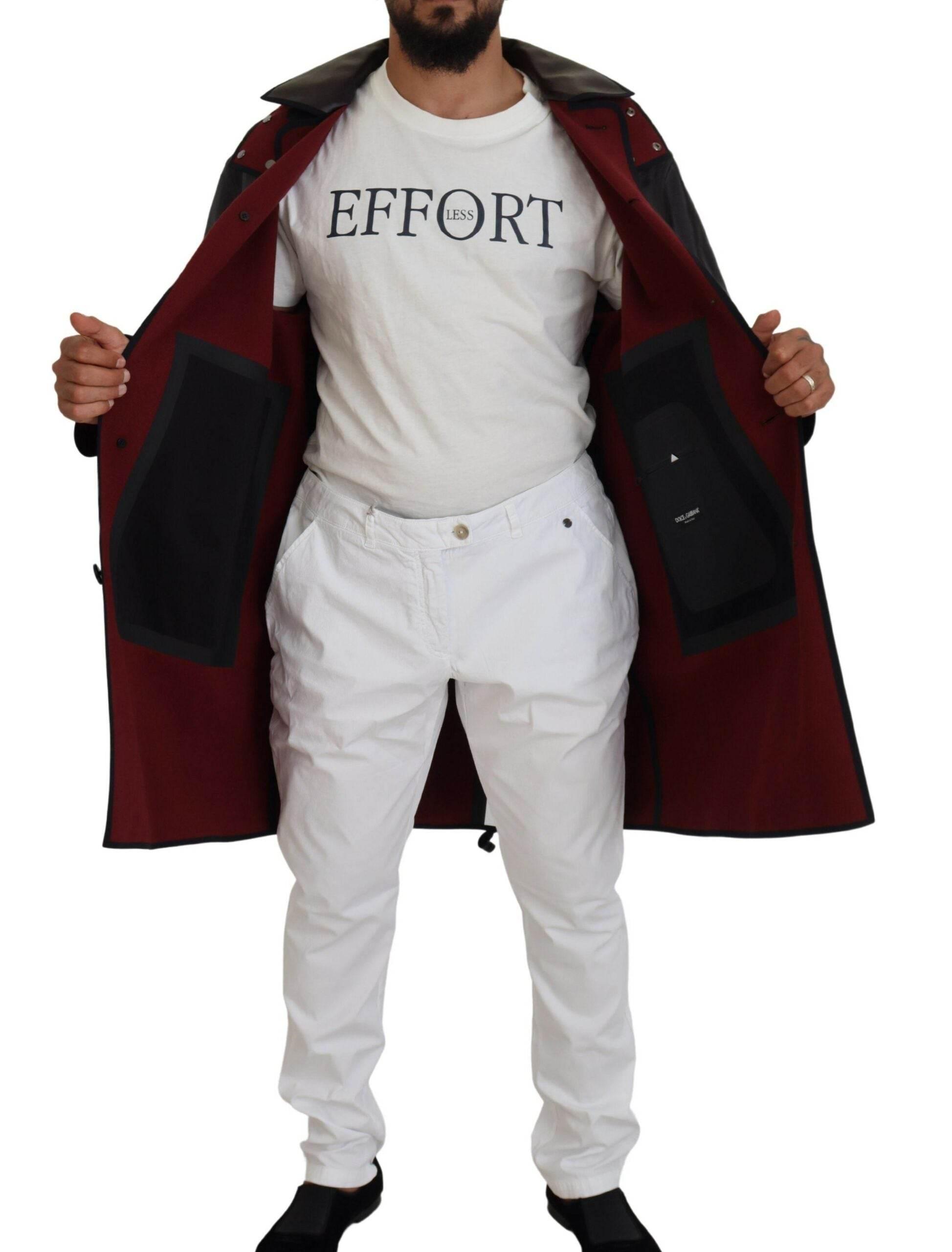 Dolce & Gabbana Black Trench Hooded Parka Cotton Jacket - Hilstor