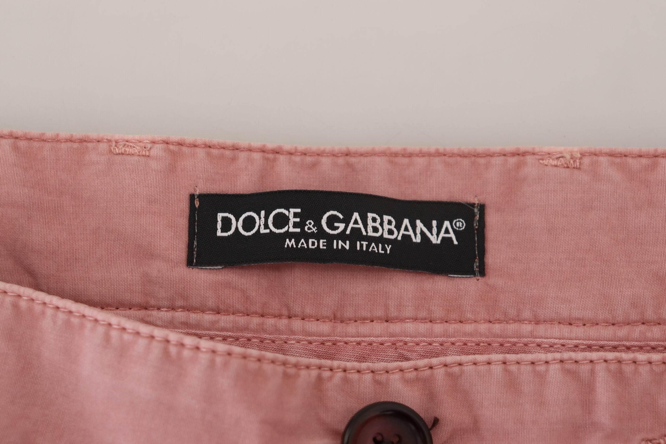 Dolce & Gabbana Exquisite Pink Chino Shorts for Men - Hilstor