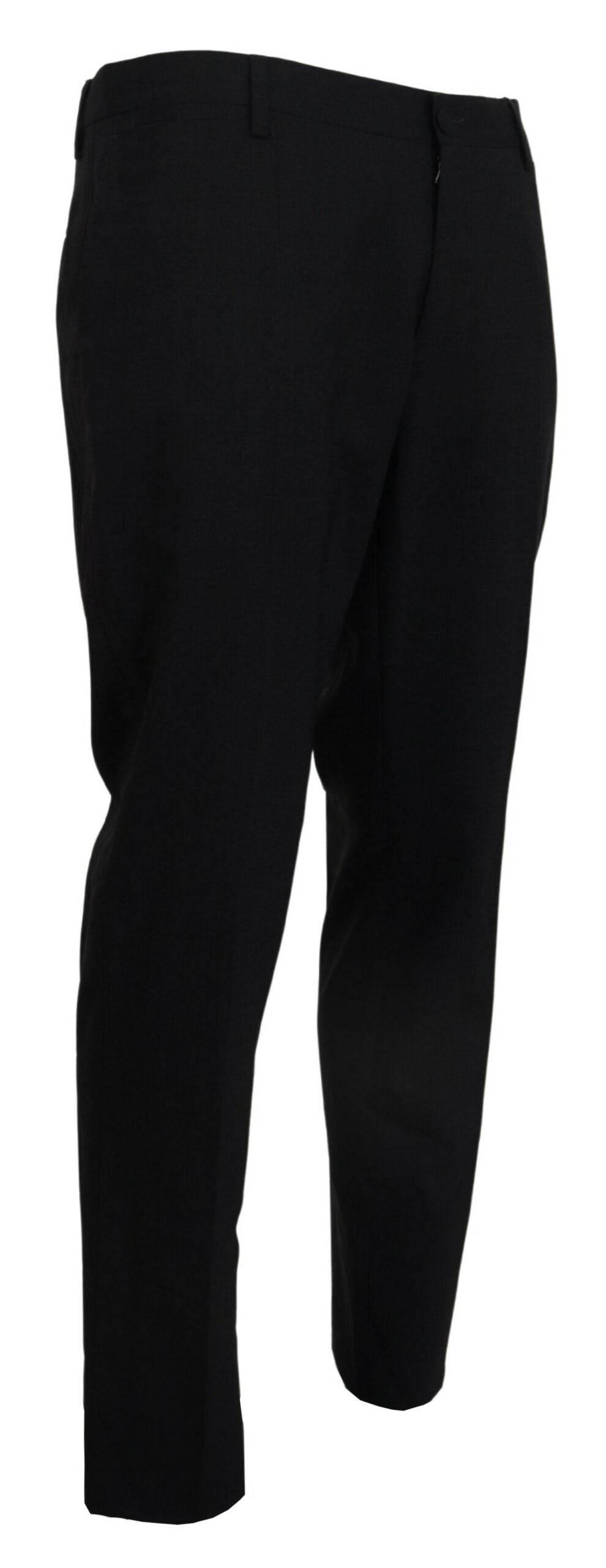 Dolce & Gabbana Gray Wool Stretch Dress Formal Slim Fit Pant - Hilstor