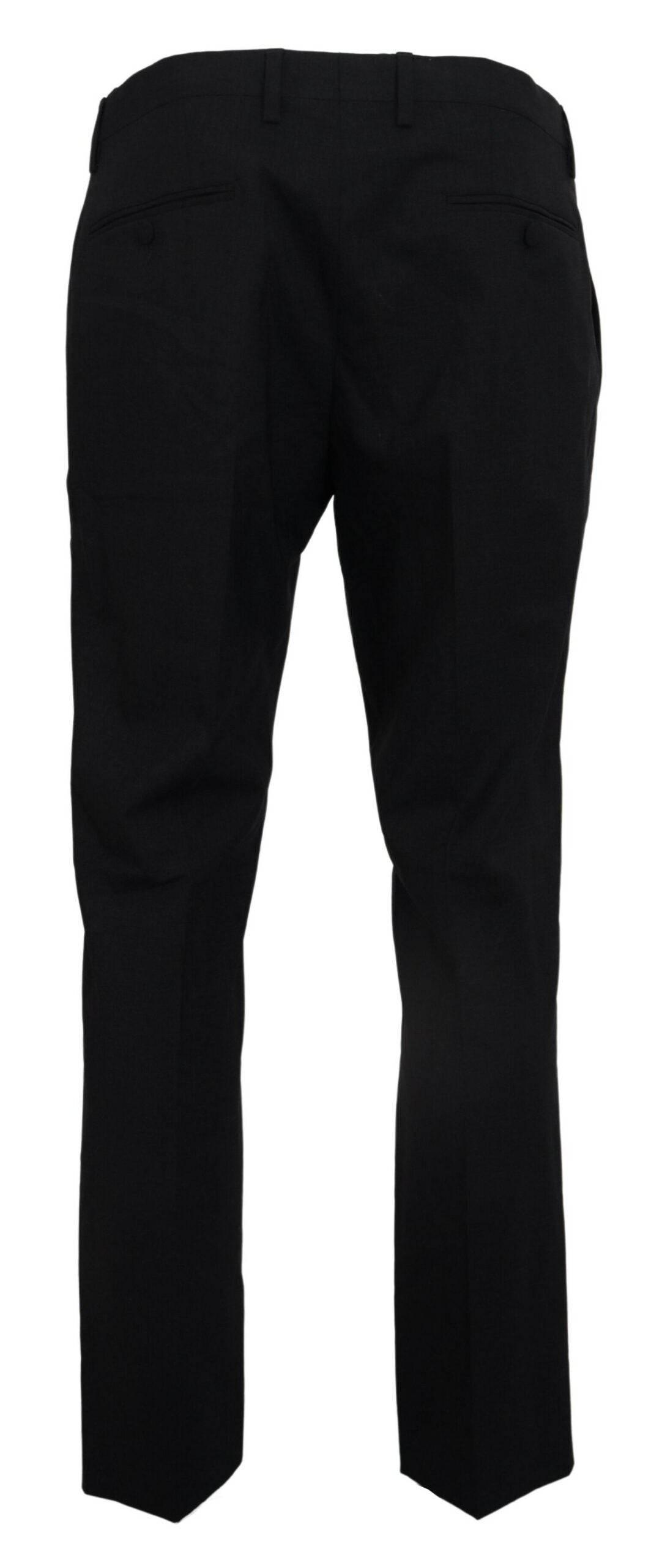 Dolce & Gabbana Gray Wool Stretch Dress Formal Slim Fit Pant - Hilstor