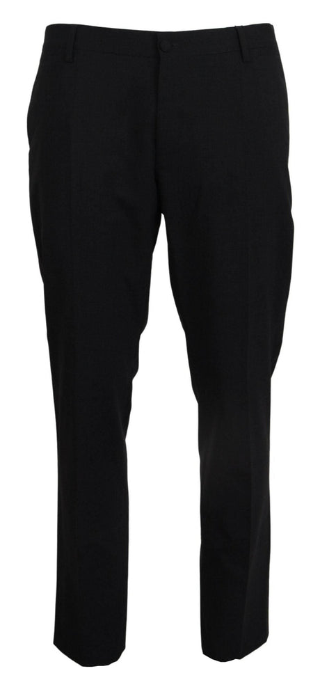 Dolce & Gabbana Gray Wool Stretch Dress Formal Slim Fit Pant - Hilstor