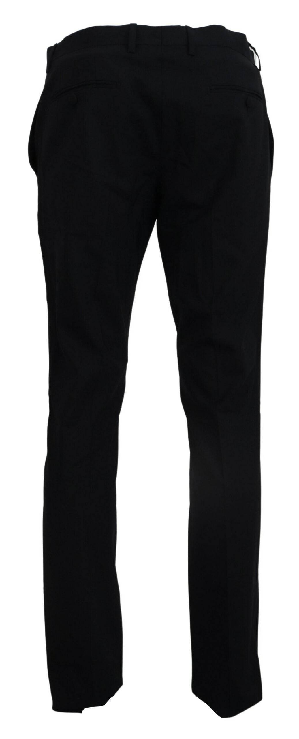 Dolce & Gabbana Blue Wool Stretch Dress Formal Slim Fit Pant - Hilstor