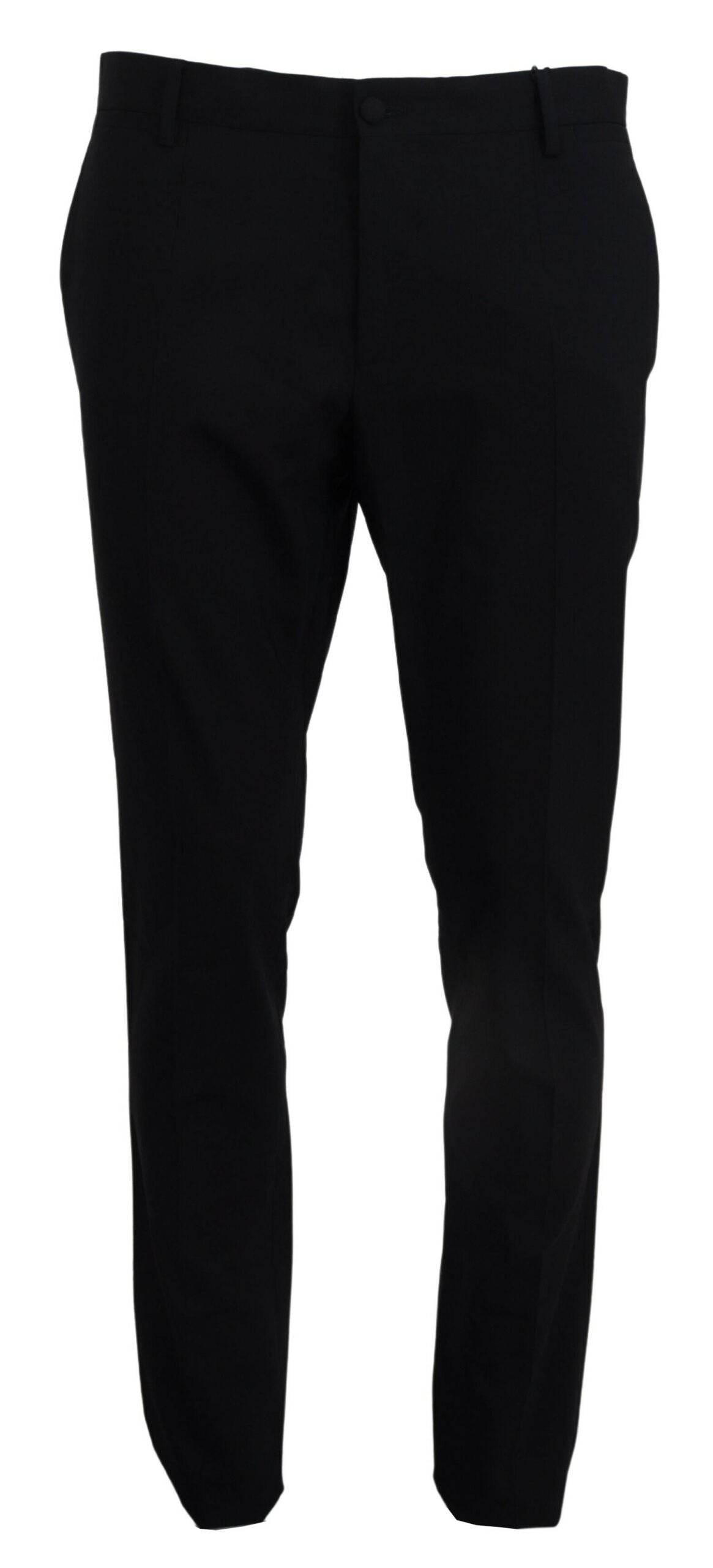 Dolce & Gabbana Blue Wool Stretch Dress Formal Slim Fit Pant - Hilstor