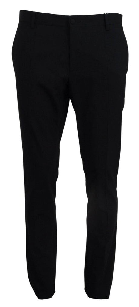 Dolce & Gabbana Blue Wool Stretch Dress Formal Slim Fit Pant - Hilstor