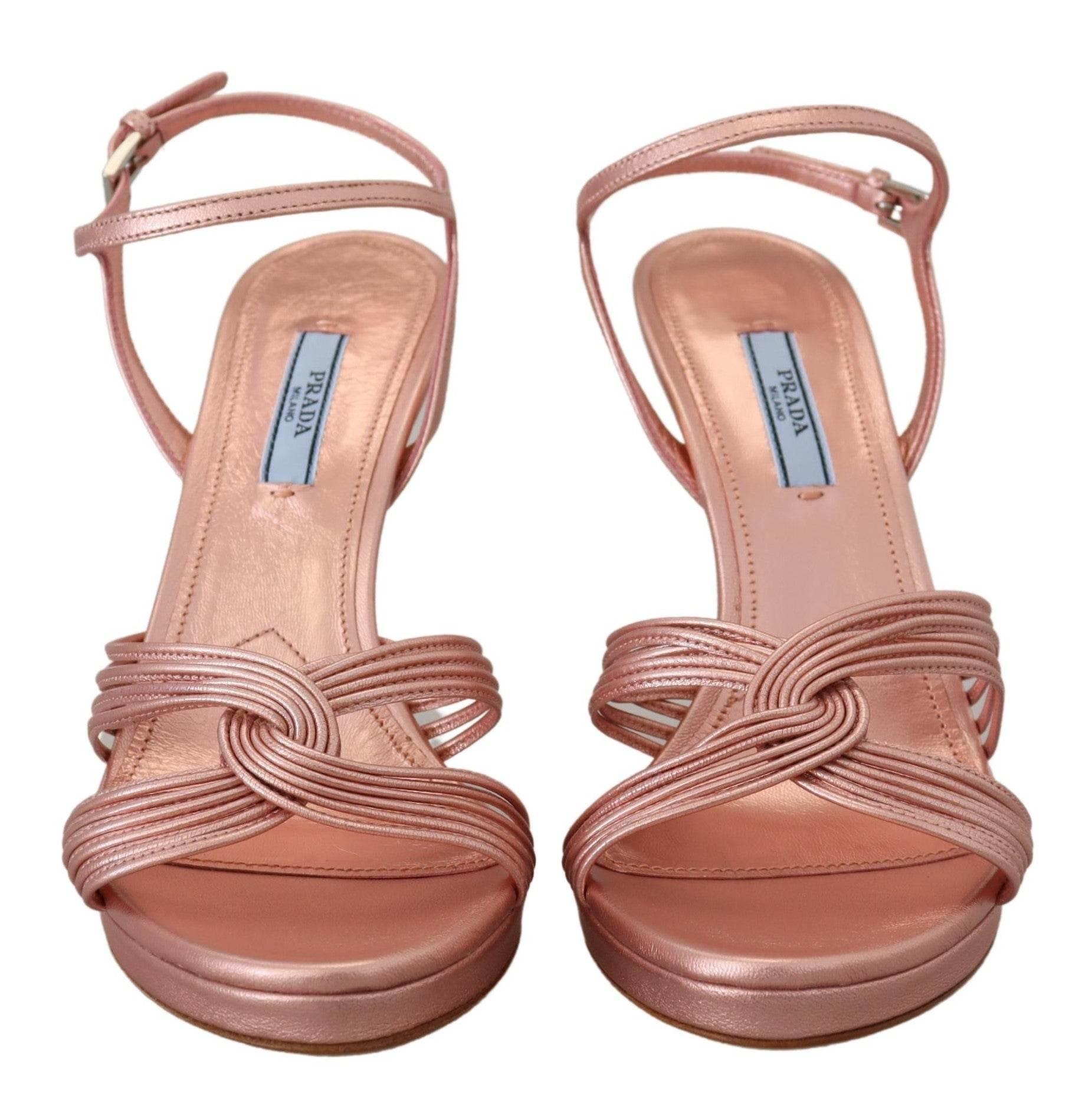 Prada Elegant Pink Stiletto Heel Sandals - Hilstor