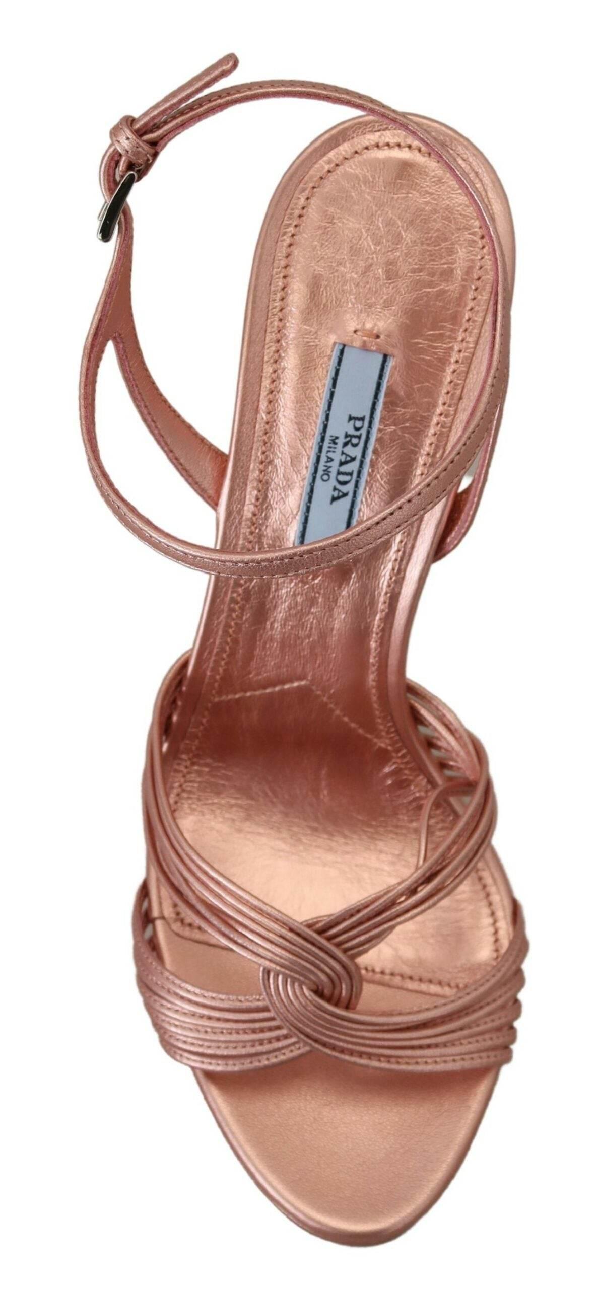 Prada Elegant Pink Stiletto Heel Sandals - Hilstor