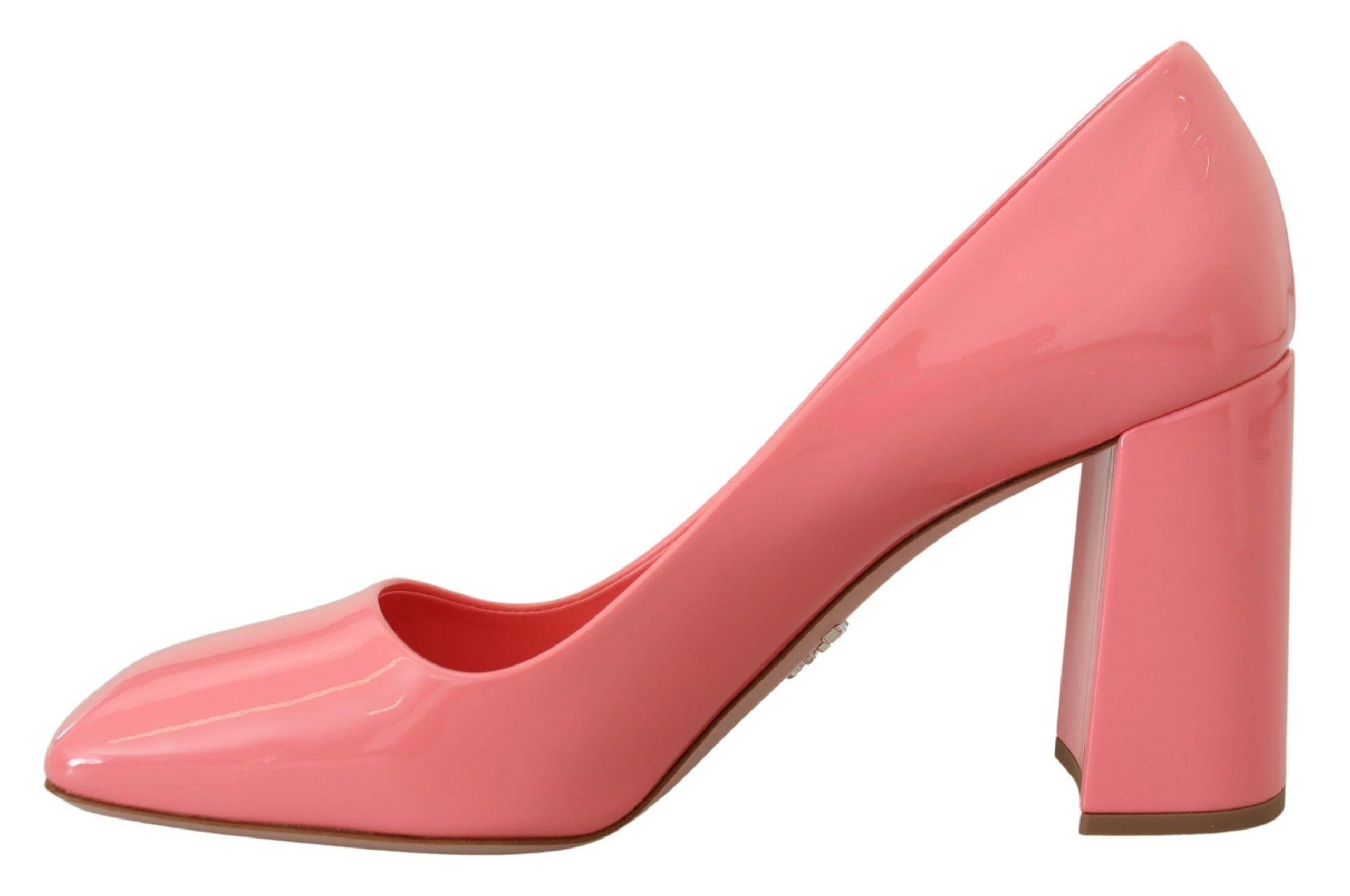 Prada Elegant Square Toe Pink Heels - Hilstor