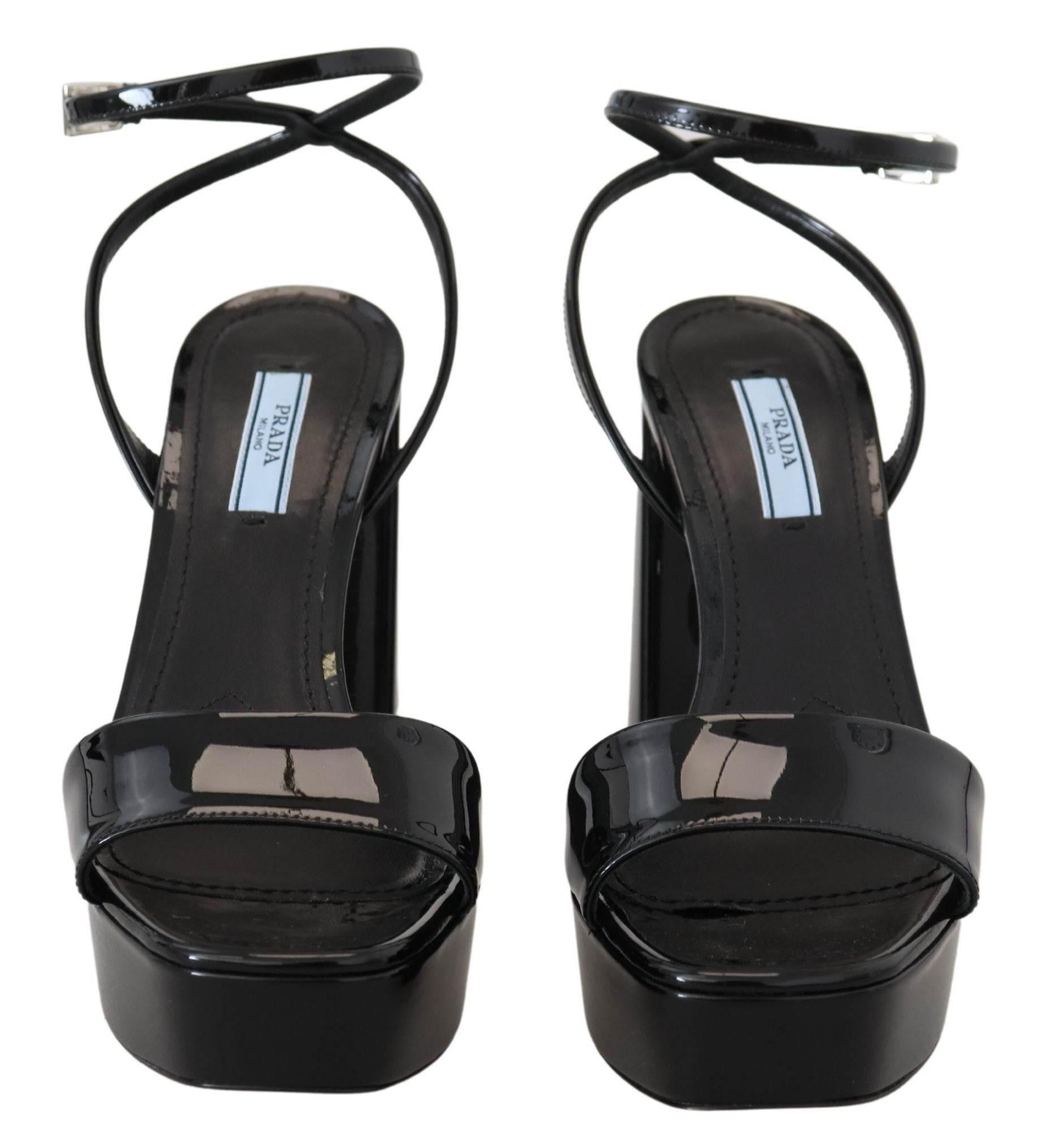 Prada Elevate Your Elegance with Glossy Black Heels - Hilstor
