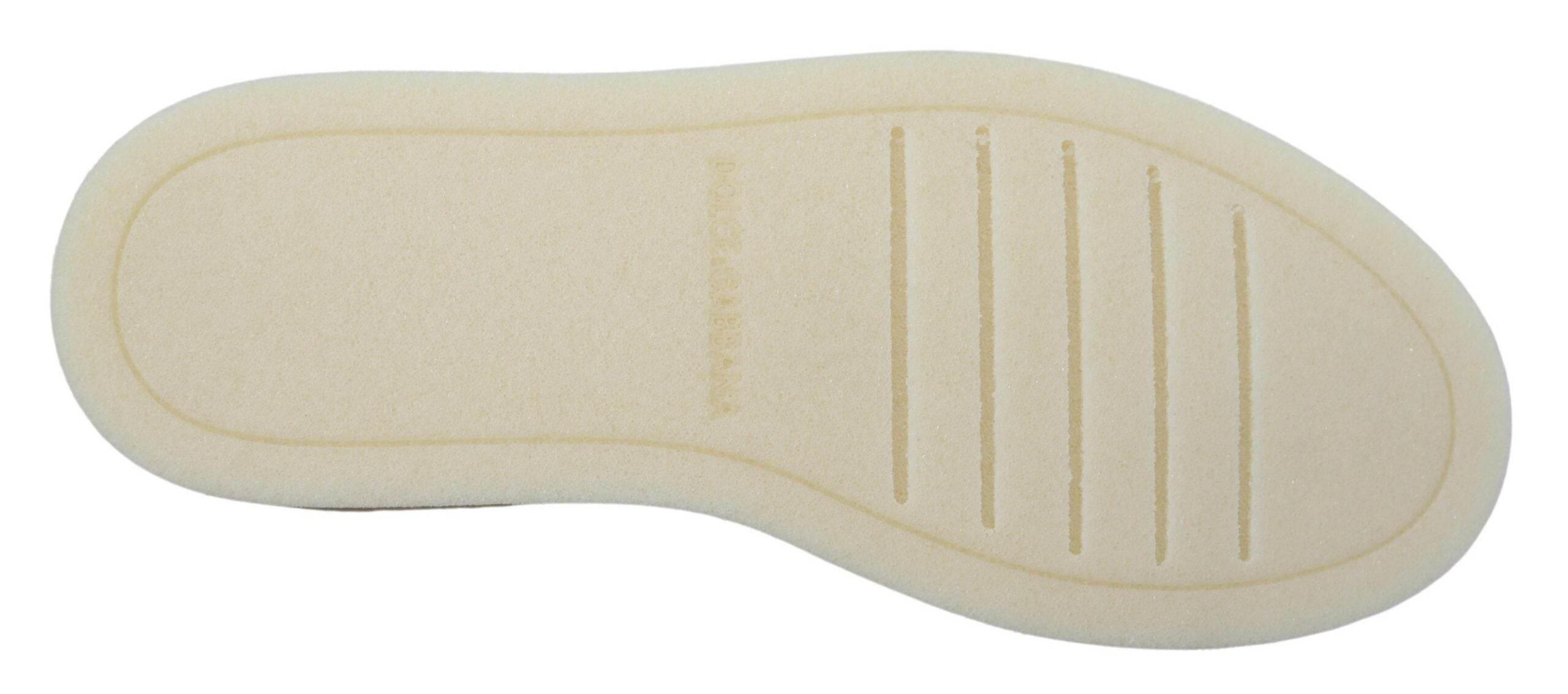 Dolce & Gabbana White Leather Low Top Oxford Sneakers Casual Shoes - Hilstor