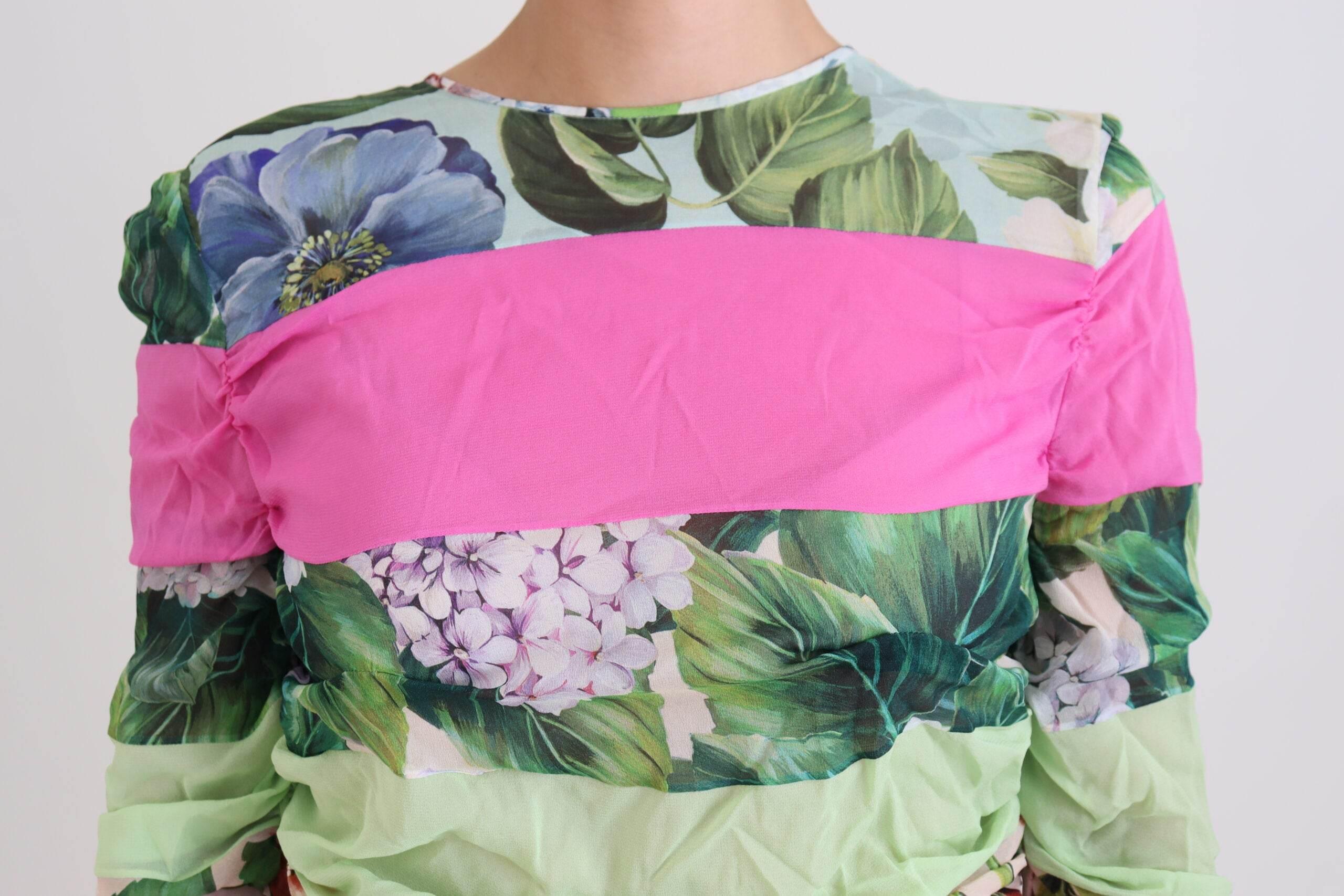 Dolce & Gabbana Floral Sheath Bodycon Silk Dress - Hilstor