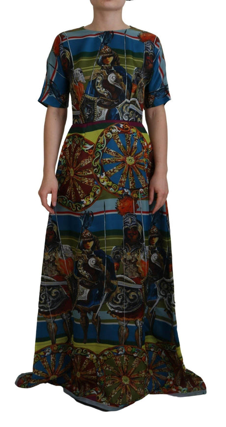Dolce & Gabbana Sicilian Elegance Long Silk Dress - Hilstor