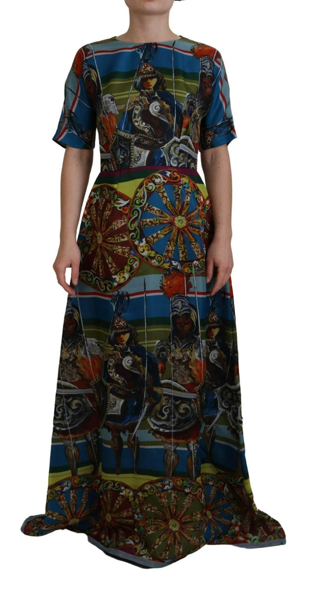 Dolce & Gabbana Sicilian Elegance Long Silk Dress - Hilstor