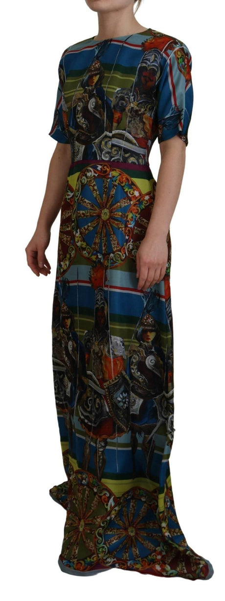Dolce & Gabbana Sicilian Elegance Long Silk Dress - Hilstor