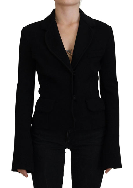 Dolce & Gabbana Elegant Black Long Sleeve Jacket - Hilstor
