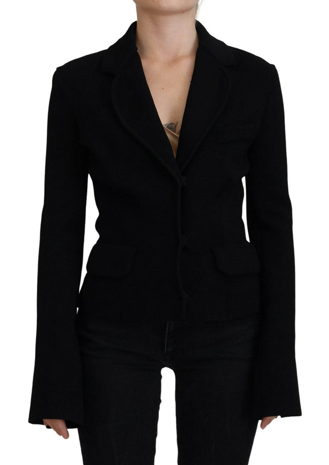 Dolce & Gabbana Elegant Black Long Sleeve Jacket - Hilstor