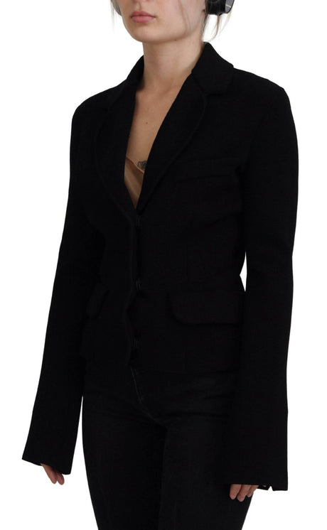Dolce & Gabbana Elegant Black Long Sleeve Jacket - Hilstor