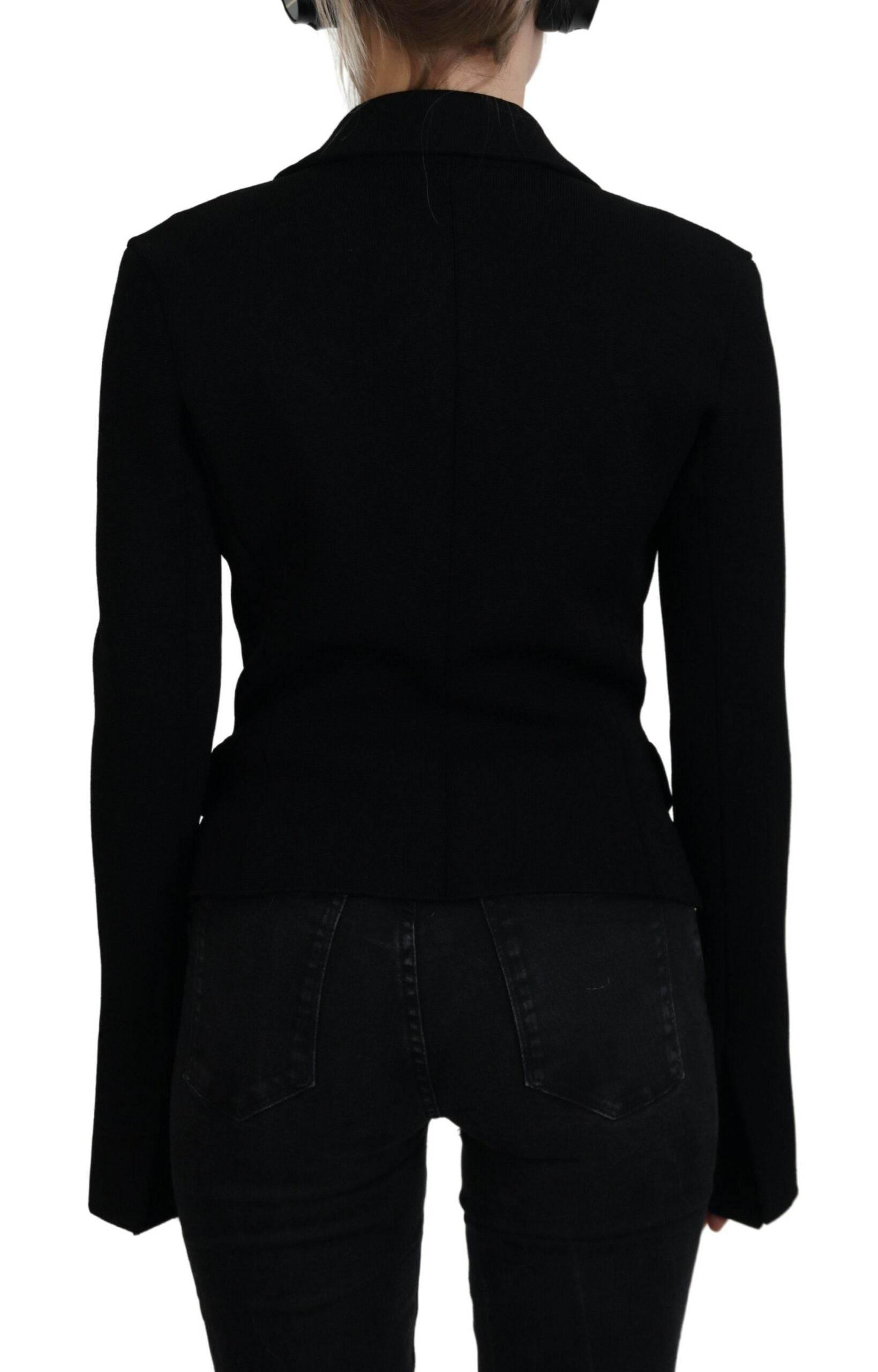 Dolce & Gabbana Elegant Black Long Sleeve Jacket - Hilstor