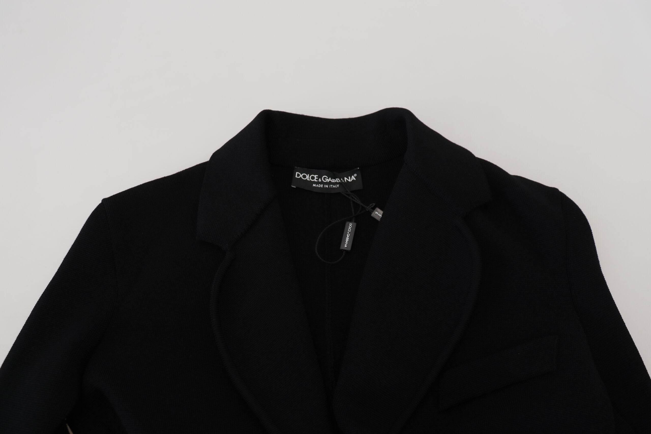 Dolce & Gabbana Elegant Black Long Sleeve Jacket - Hilstor