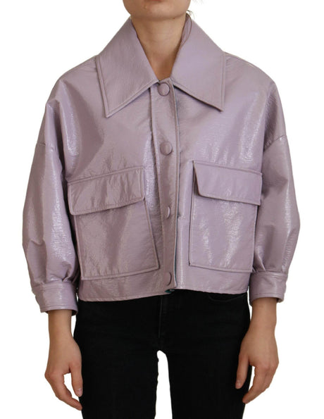 Dolce & Gabbana Chic Purple Cropped Jacket - A Style Statement - Hilstor
