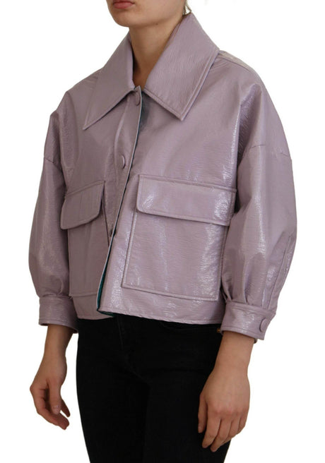 Dolce & Gabbana Chic Purple Cropped Jacket - A Style Statement - Hilstor