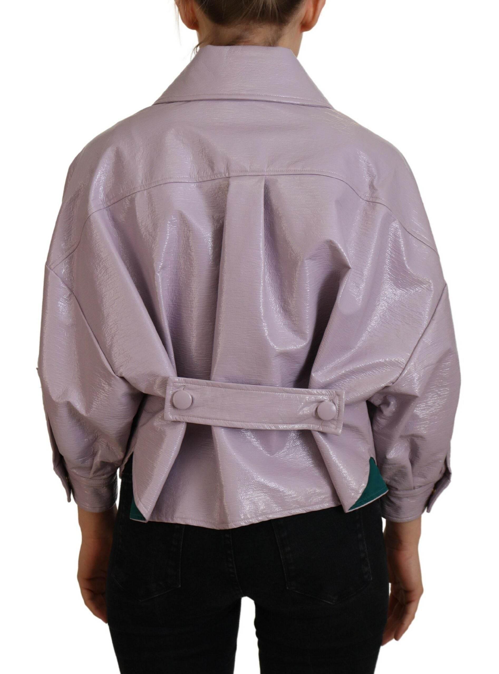 Dolce & Gabbana Chic Purple Cropped Jacket - A Style Statement - Hilstor