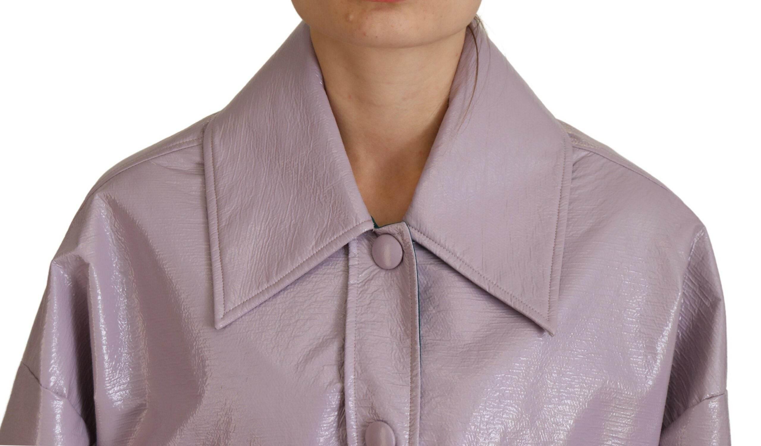 Dolce & Gabbana Chic Purple Cropped Jacket - A Style Statement - Hilstor