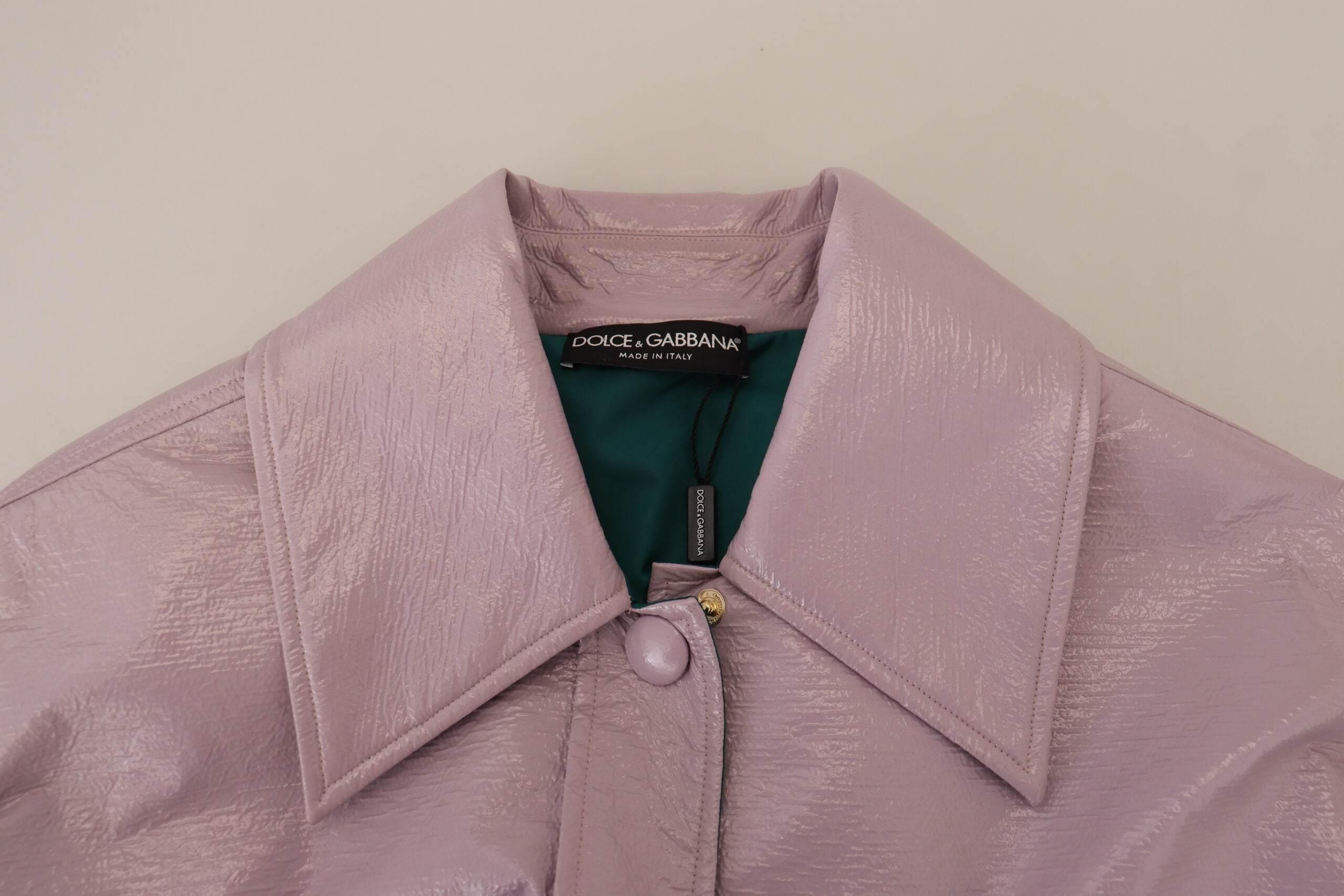 Dolce & Gabbana Chic Purple Cropped Jacket - A Style Statement - Hilstor