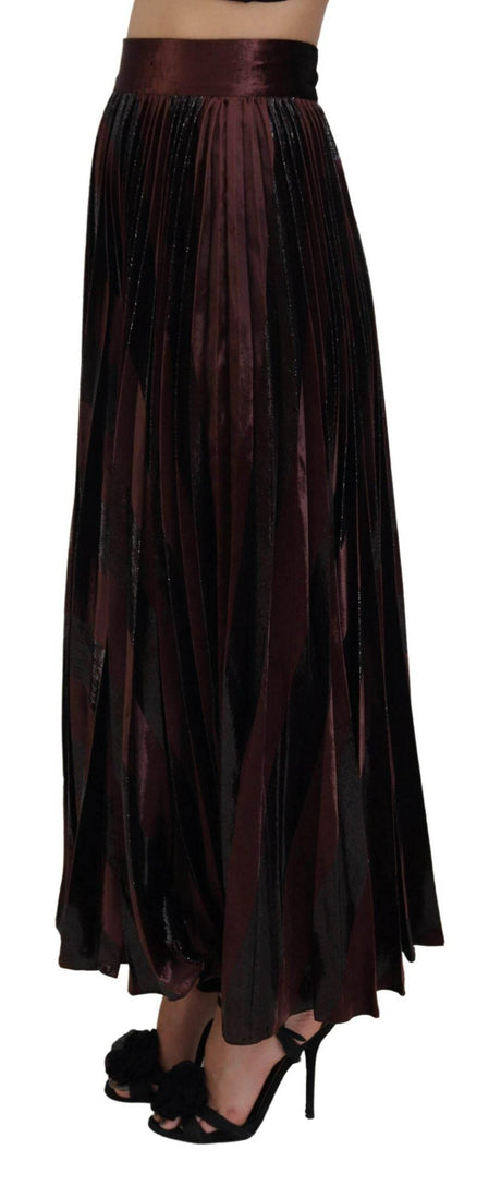 Dolce & Gabbana Elegant High Waist A-Line Maxi Skirt - Hilstor