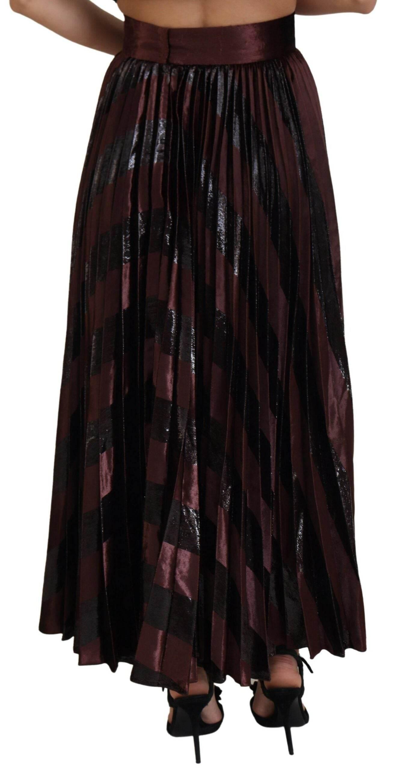 Dolce & Gabbana Elegant High Waist A-Line Maxi Skirt - Hilstor