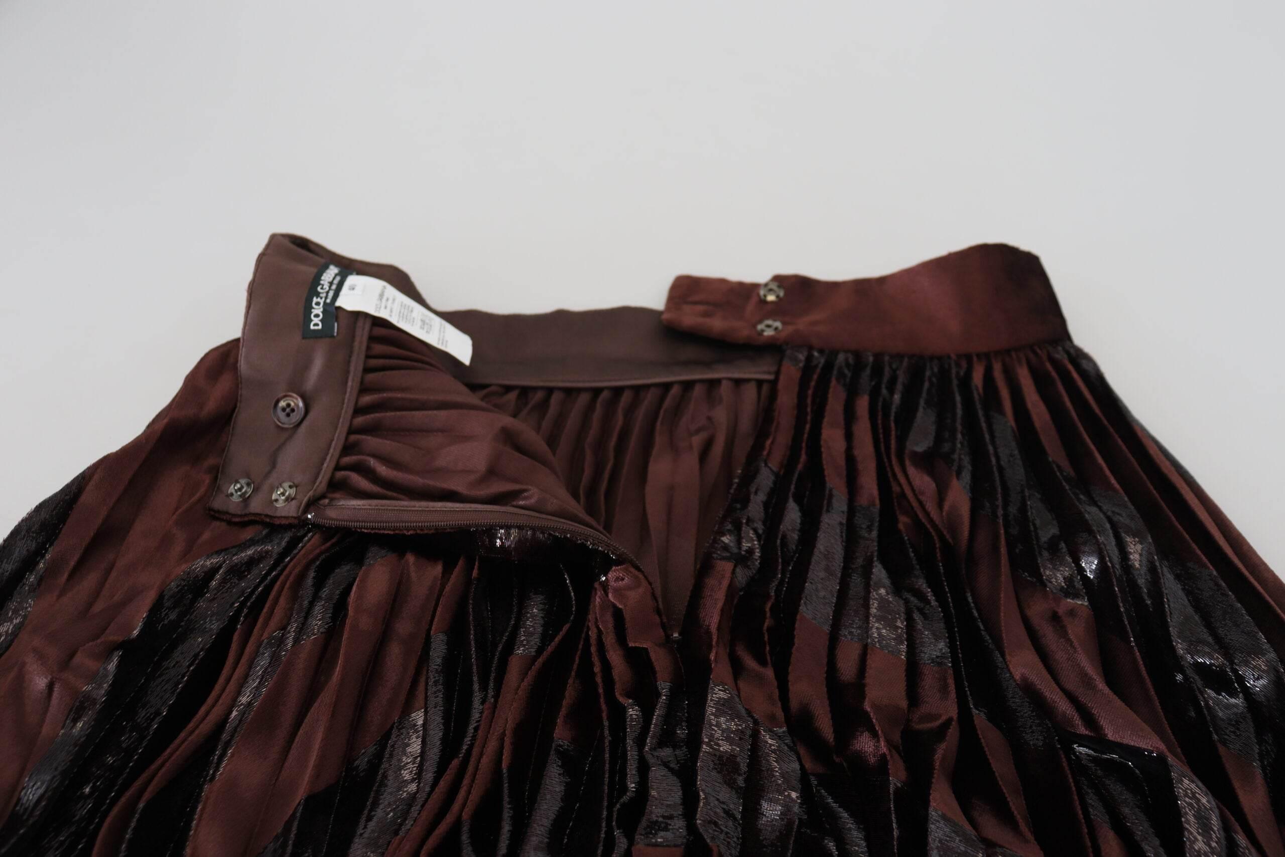 Dolce & Gabbana Elegant High Waist A-Line Maxi Skirt - Hilstor