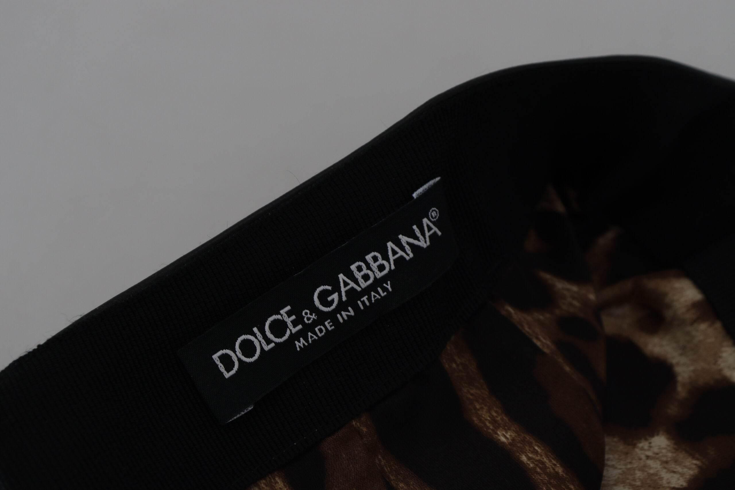 Dolce & Gabbana Chic High Waist A-Line Leather Mini Skirt - Hilstor