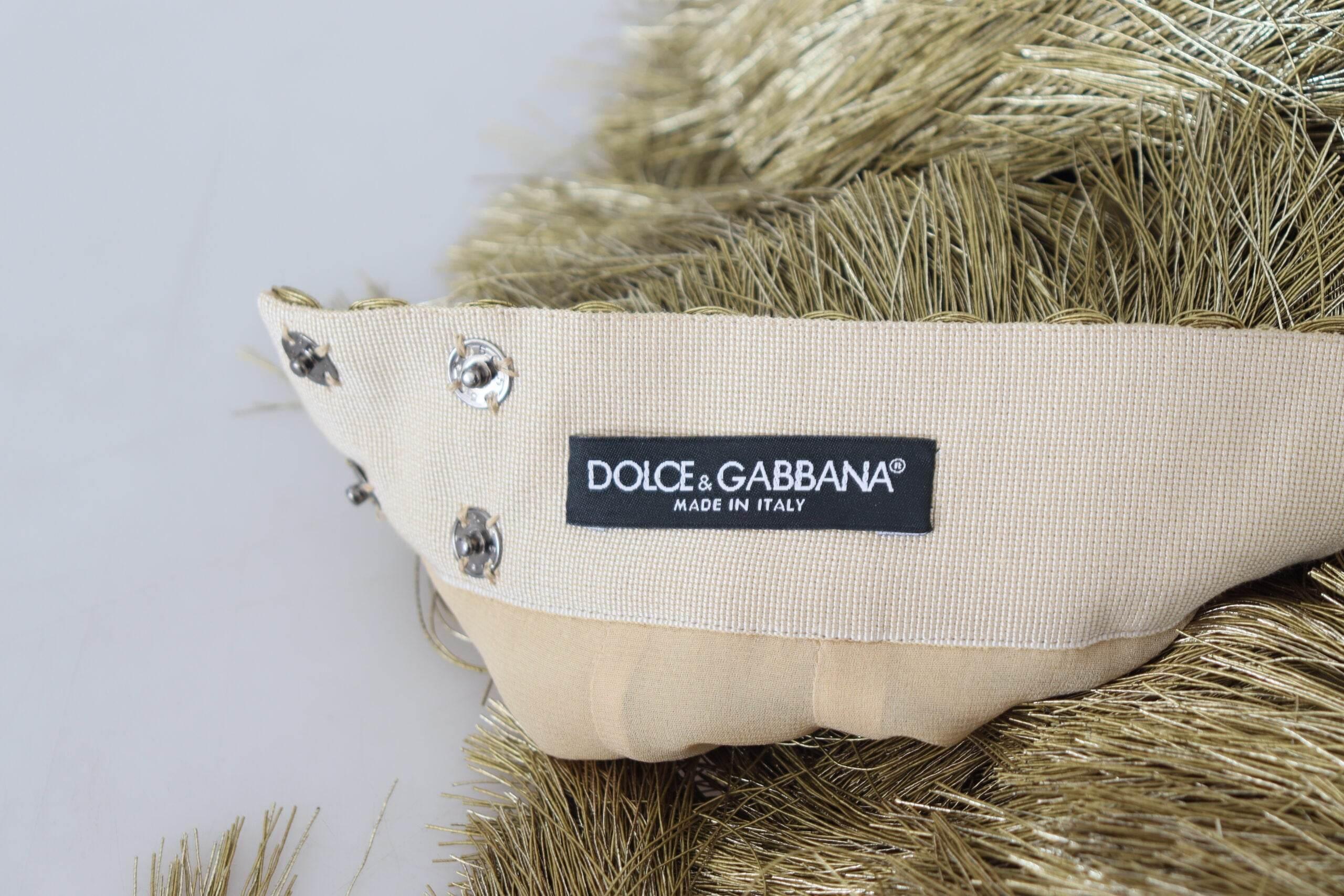 Dolce & Gabbana Golden High Waist Tiered Midi Skirt - Hilstor