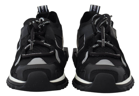 Dolce & Gabbana Black Mesh Sorrento Trekking Sneakers Shoes - Hilstor