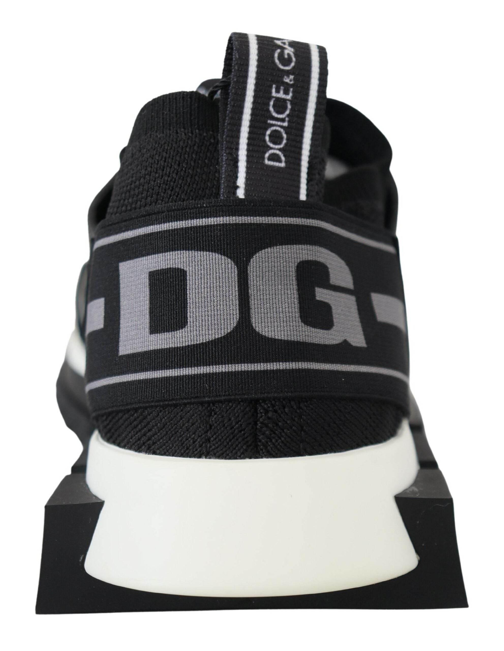 Dolce & Gabbana Black Mesh Sorrento Trekking Sneakers Shoes - Hilstor