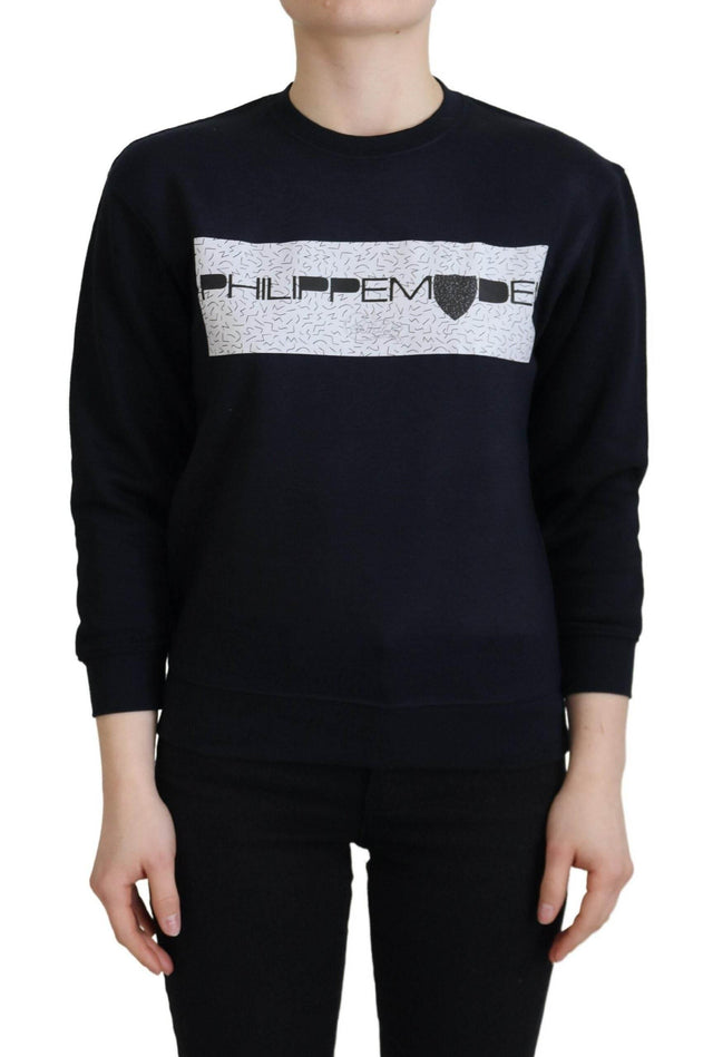 Philippe Model Chic Black Printed Cotton Sweater - Hilstor