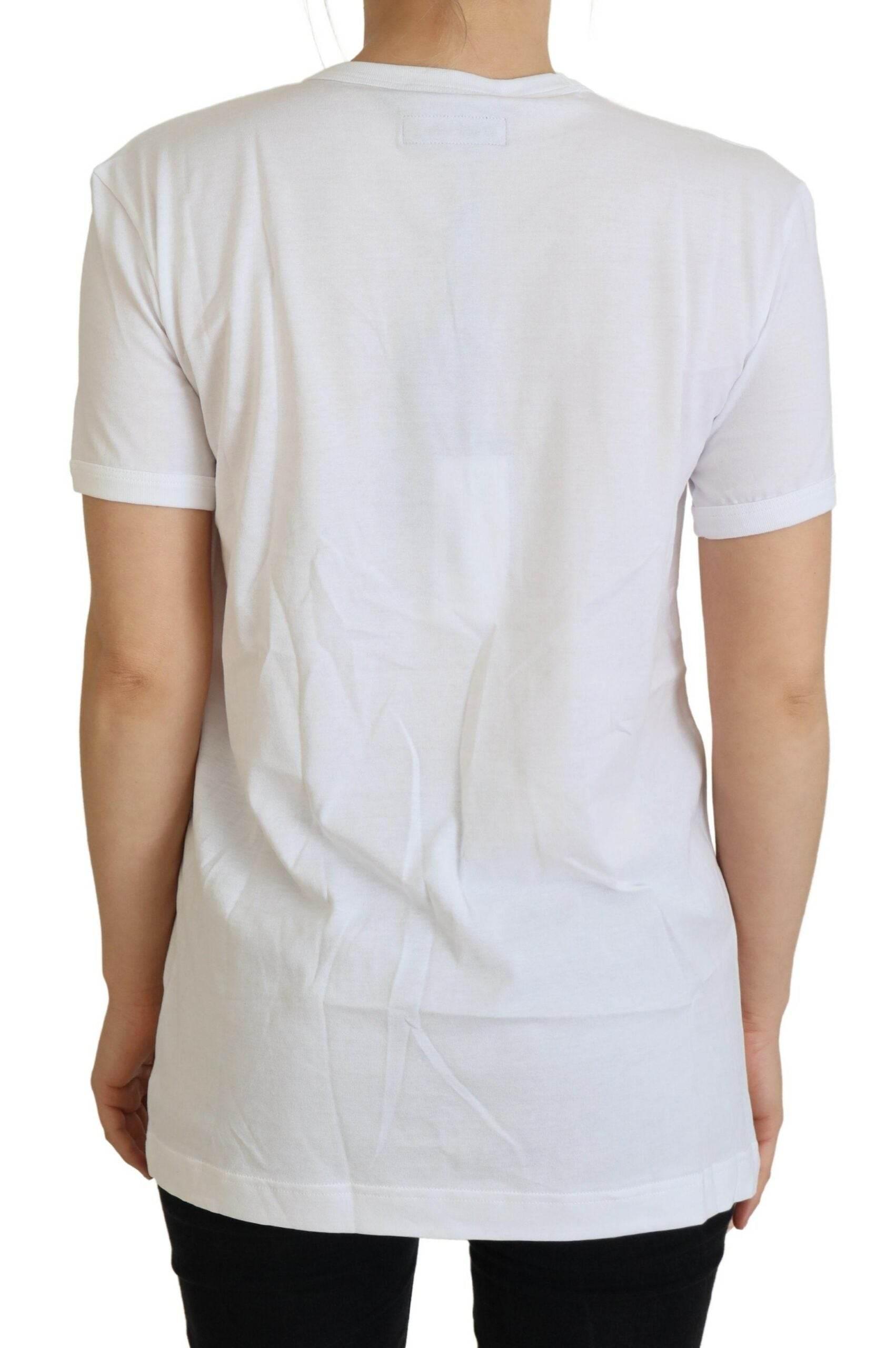 Dolce & Gabbana Elegant White Crewneck Cotton T-Shirt - Hilstor