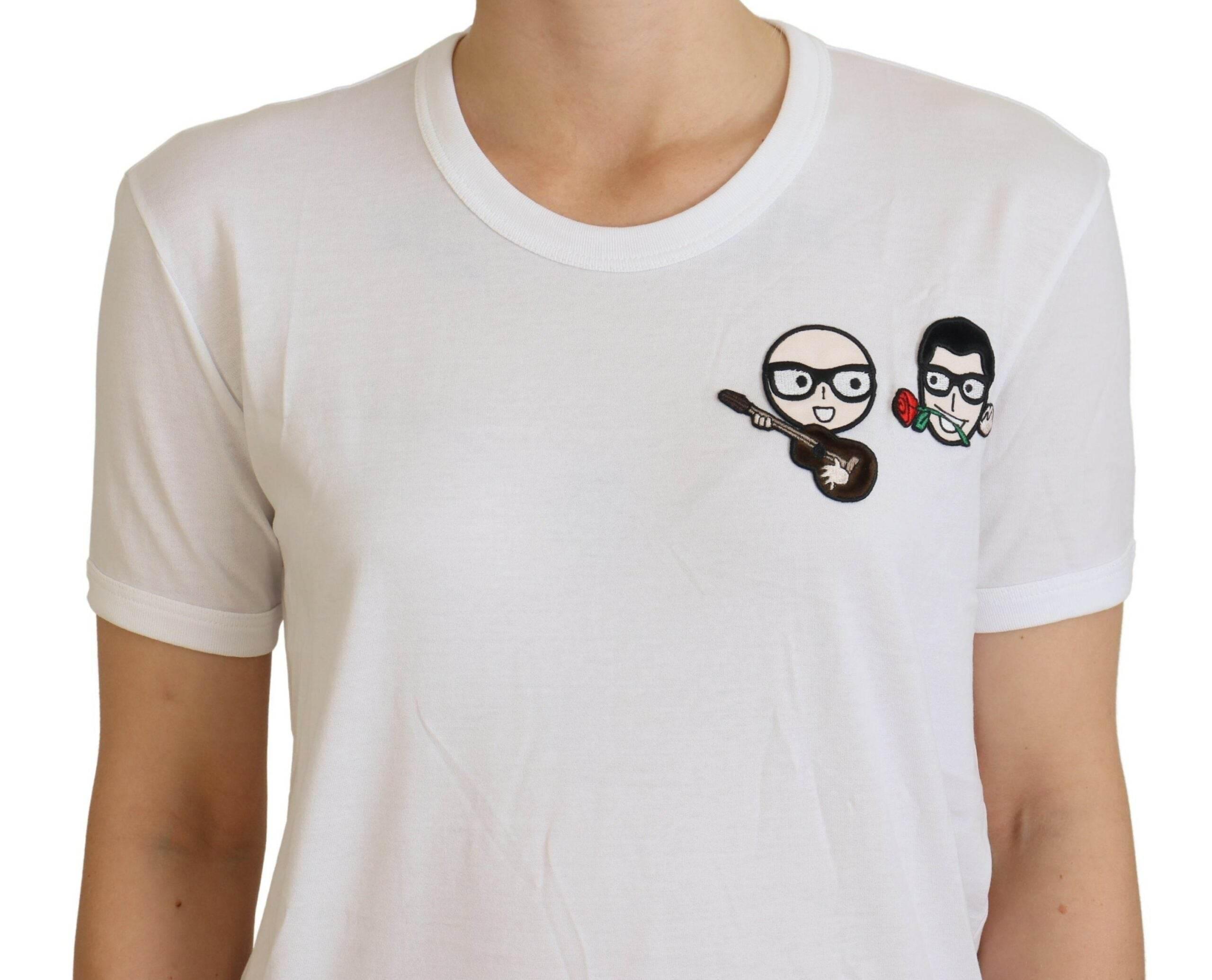 Dolce & Gabbana Elegant White Crewneck Cotton T-Shirt - Hilstor