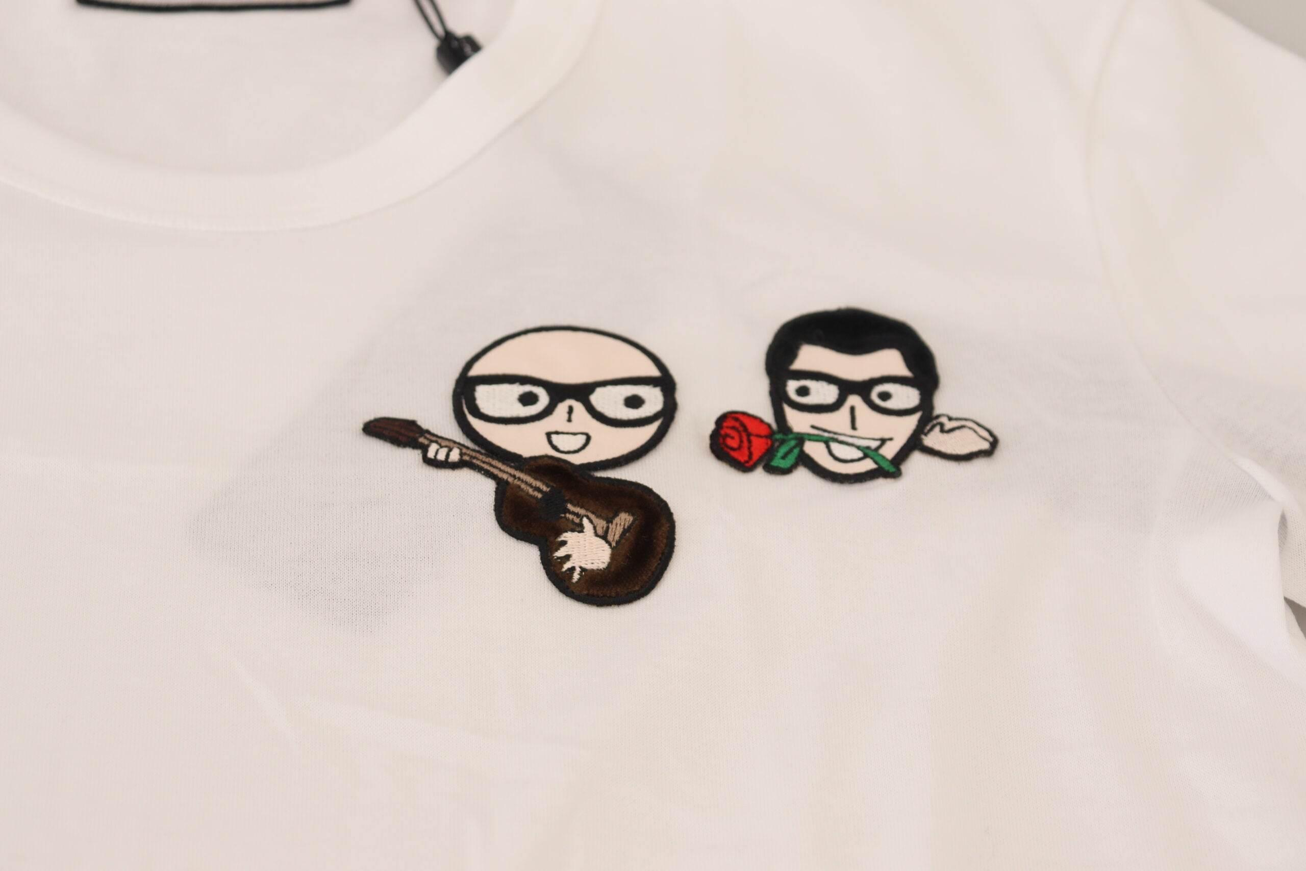 Dolce & Gabbana Elegant White Crewneck Cotton T-Shirt - Hilstor